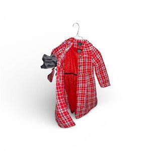 Red Tweed Coat with Matching Dress